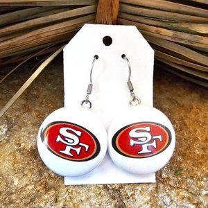 San Francisco 49ers Earrings NFL Football 49ers Souvenir Fashion Costume Jewelry